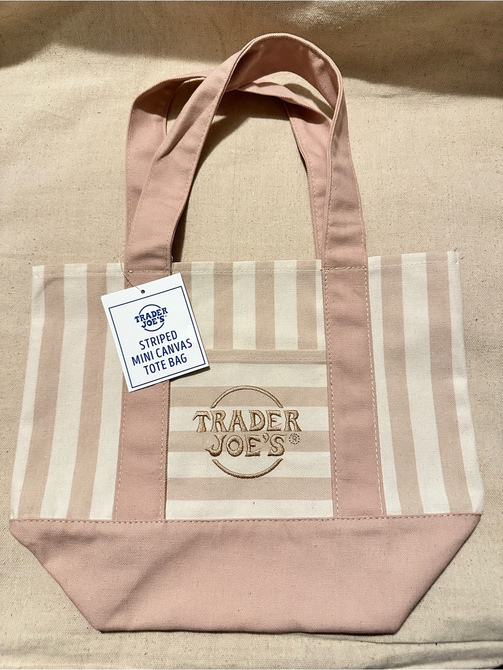 Trader Joe’s | Tote | Trader Joe’s Striped Canvas Tote Bag | Beige